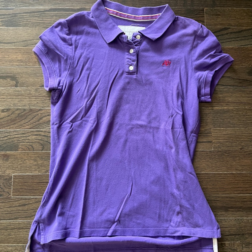 Aeropostale Purple Polo Shirt